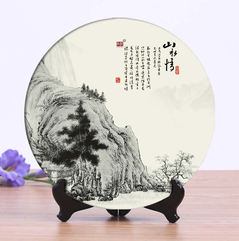 ceramics Chinese style Wobble a living room Decoration originality Entrance Hanging plate Study Bedroom decor Gift diskin the Home accessories , Decorative items , Decorative proprietary/Hanging plate category - from Buy2taobao.com to provide professional Taobao agent buy service