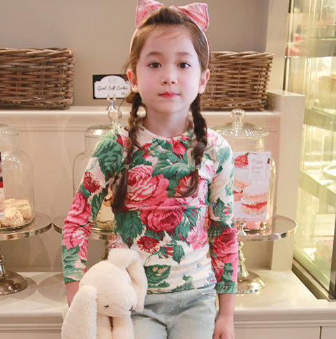 童装春款绚丽花朵...