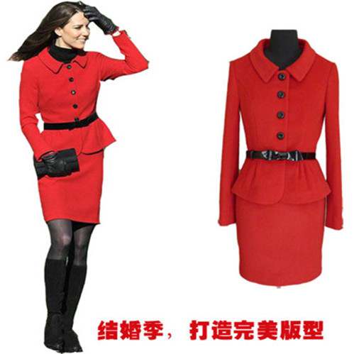 春季新款2018凯特王妃同款红色毛呢职业套装结婚礼服套裙促销|msdalam kategori Butik wanita / wanita, menetapkan/pakaian seragam pelajar/seragam kerja, seluar kerjaya guaman - dari Buy2taobao.com untuk memberikan perkhidmatan ejen Taobao profesional membeli