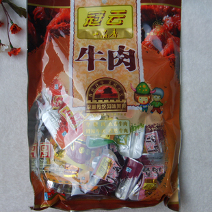  山西特产 中华老字号平遥冠云牛肉多味一品香 零食 4种口味228/袋