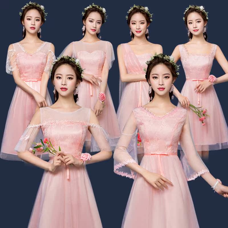 Bridesmaid Pink 2019 new pattern have cash less than that is registered in the accounts grey Show thin Sister group Confidante Bridesmaid Dress Dressin the Women's clothing/Boutique , Wedding/Cheongsam/Formal dress , Formal dress/Evening category - from Buy2taobao.com to provide professional Taobao agent buy service