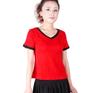 涪舞<em>广场舞</em>服装<em>上衣</em> <em>女</em> 显瘦 多色V领大码遮肚