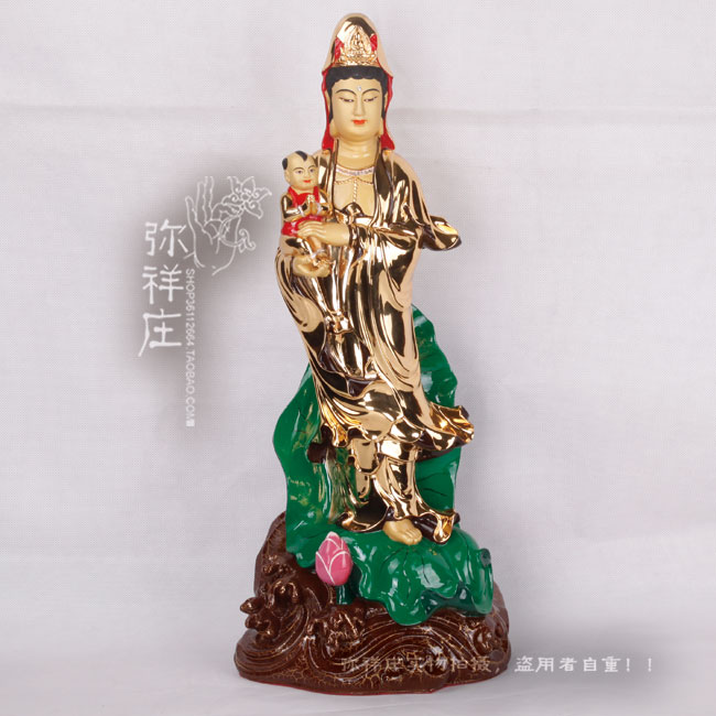 【弥祥庄】台湾纯铜鎏24K金高48CM送子观音|观世音菩萨|绝对庄严在类目 家居饰品, 摆件中 - 来自Buy2taobao.com提供专业的淘宝代购服务