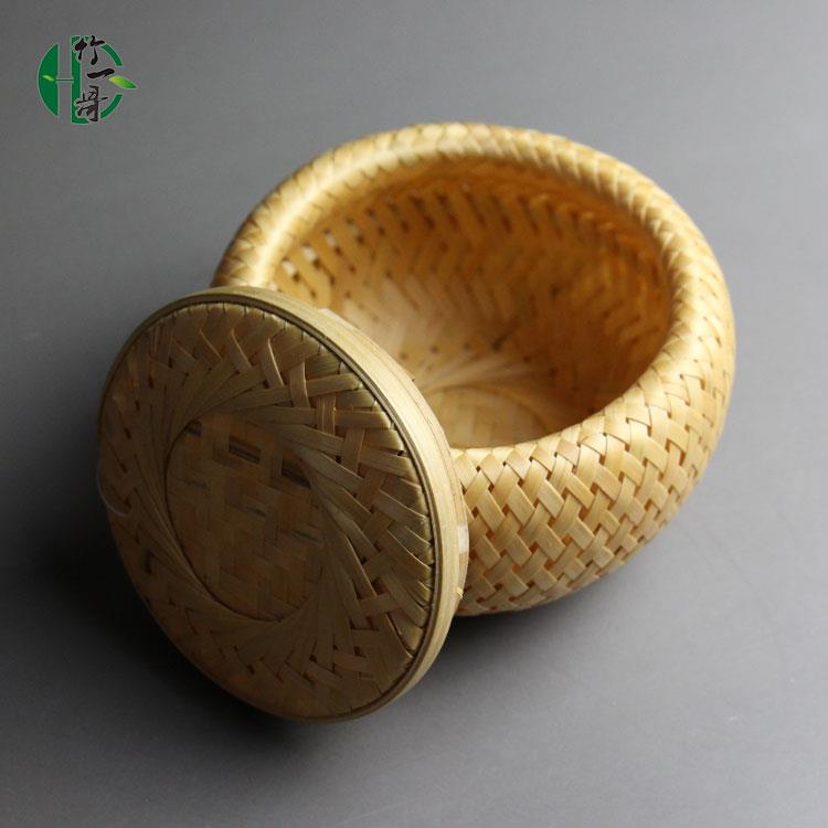 特色手工艺竹编双层竹篓竹箩竹罐茶叶罐普洱茶盒纳物篓沱茶礼品盒在类目 餐饮具, 茶具, 茶叶罐中 - 来自Buy2taobao.com提供专业的淘宝代购服务