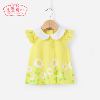 宝宝娃娃衫1-3岁2女童短袖t恤小童上衣夏季儿童纯棉5-6婴儿夏装女