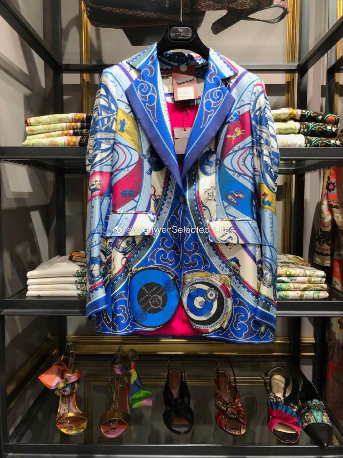 Britain discount Agency purchase -5.22Etr* Blue Universe printing Real silk suit coatin the Women's clothing/Boutique , Suit category - from Buy2taobao.com to provide professional Taobao agent buy service