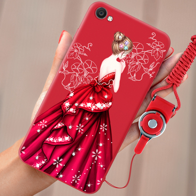 vivox9手机壳x20女款挂绳x9plus潮红软壳vivox9s硅胶全包防摔软胶