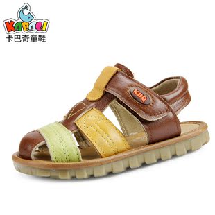  儿童节跨店满减 新款卡巴奇真皮童鞋 男童女童凉鞋包头宝宝凉鞋