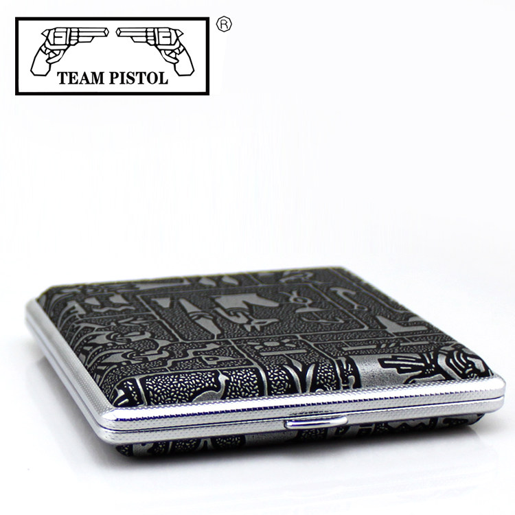 Original twin gun cigarette case 20 sticks thin white ladle moisture-proof of posting pressure inside the creative men's Boutique