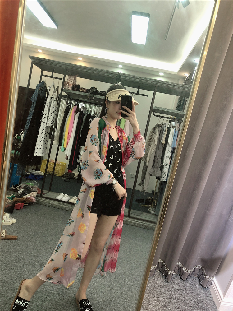 JunJun定制2019春季新款 彩色花色時尚不規則氣質長款開衫在類目 女裝/女士精品, 襯衫中 - 來自Buy2taobao.com提供專業的淘寶代購服務