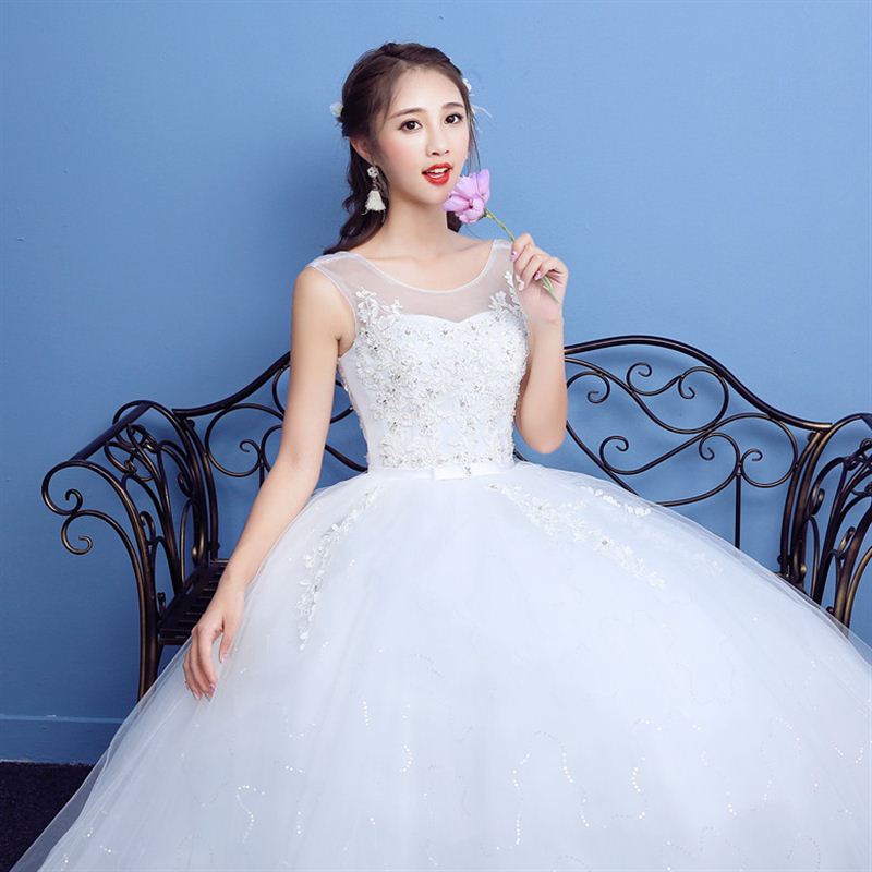 Wedding dress 2018 new pattern Spring bride princess one word Qi Di Large Show thin pregnant woman Wedding dress Paigein the Women's clothing/Boutique , Wedding/Cheongsam/Formal dress , Wedding category - from Buy2taobao.com to provide professional Taobao agent buy service