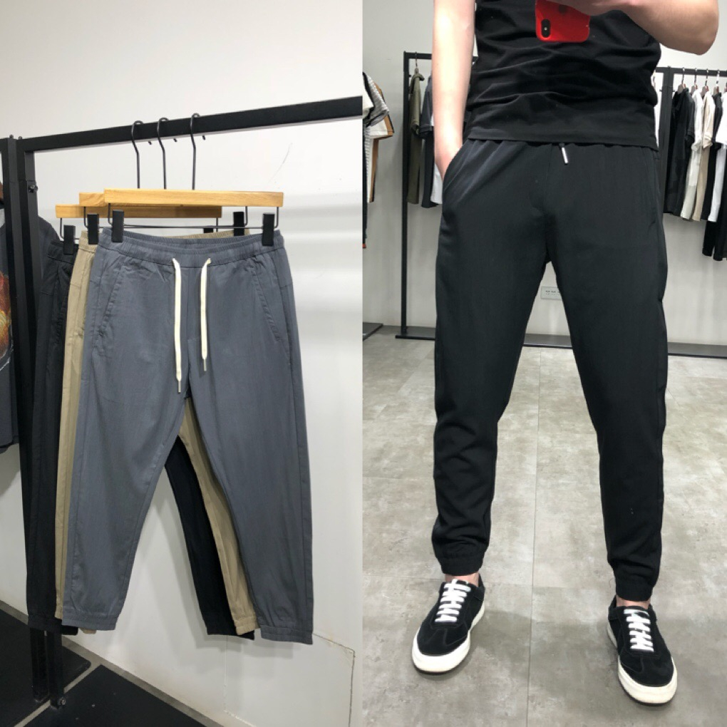 男士2019夏季新款休闲裤薄款潮男网红修身裤子九分青年百搭小脚裤|msdalam kategori Pakaian Lelaki, seluar santai - dari Buy2taobao.com untuk memberikan perkhidmatan ejen Taobao profesional membeli