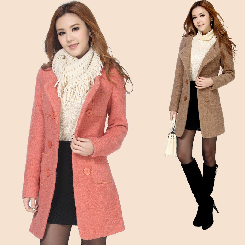Spring and autumn 2013 new female Korean slim long Barret coat trench Barret coat woolen cloth coat