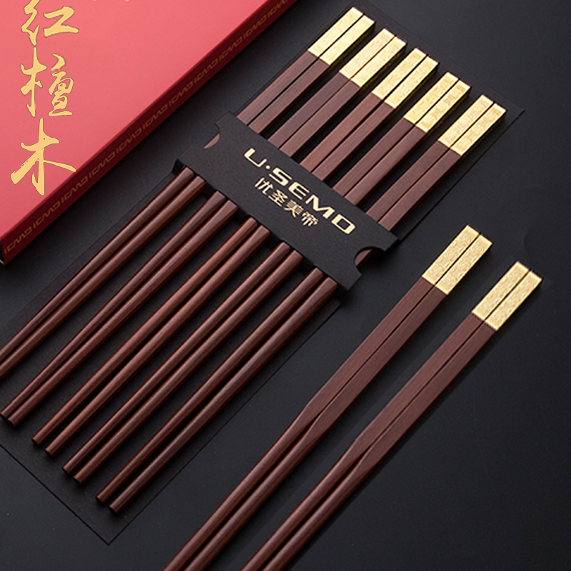 铁木筷子实木头红木家用防滑筷10双中式防霉高档套装木质酒店原木在类目 餐饮具, 餐具, 筷子中 - 来自Buy2taobao.com提供专业的淘宝代购服务