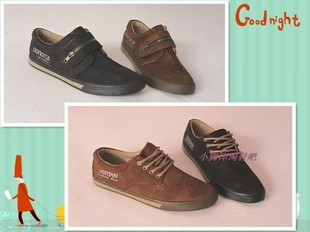  13春秋韩版男式休闲鞋，板鞋，麂皮绒，纯色系带，搭扣两种40-44