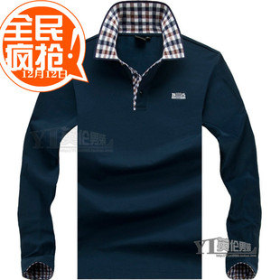  国际大牌HUG0 BOSS%100纯棉商务男装长袖polo衫纯色保罗打底体恤