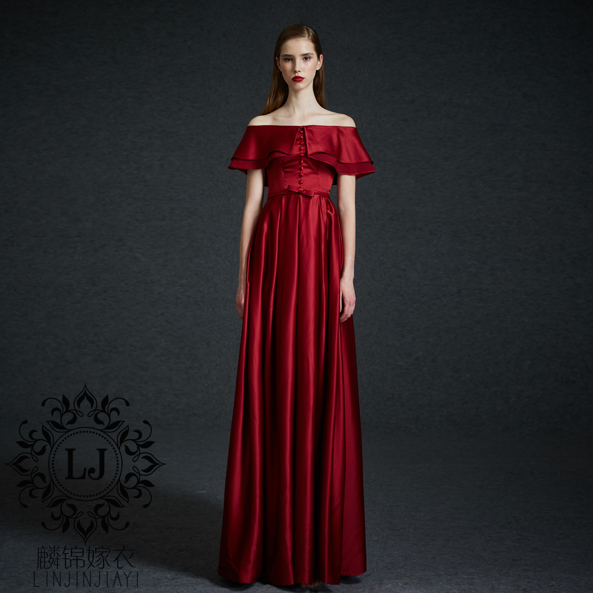 Evening dress have more cash than can be accounted for Off Shoulder Annual meeting Satin Toast clothing Bride Red Color female 2019 new patternin the Women's clothing/Boutique , Wedding/Cheongsam/Formal dress , Formal dress/Evening category - from Buy2taobao.com to provide professional Taobao agent buy service