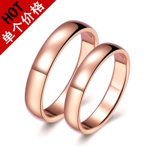 疯抢钛钢圆弧18K金戒指(单个价)特价 疯抢钛钢圆弧18K金戒指(单个价)特价