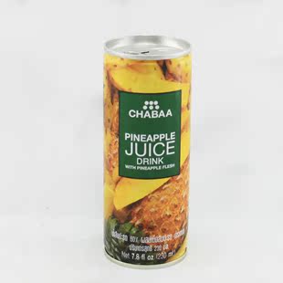 泰国进口饮料CHABAA芭提娅果汁听装230ml 菠萝汁果汁芭提雅 泰国进口饮料CHABAA芭提娅果汁听装230ml 菠萝汁果汁芭提雅