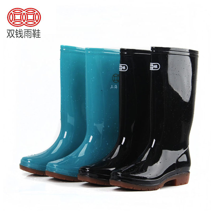 雨鞋女高筒防水防滑牛筋底耐磨春秋雨鞋夏季雨靴水鞋双钱正品包邮在类目 女鞋, 雨鞋中 - 来自Buy2taobao.com提供专业的淘宝代购服务