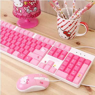 韩国正品hellokitty 凯蒂猫 USB 键盘+鼠标套装在类目 电脑硬件/显示器/电脑周边, 键盘中 - 来自Buy2taobao.com提供专业的淘宝代购服务