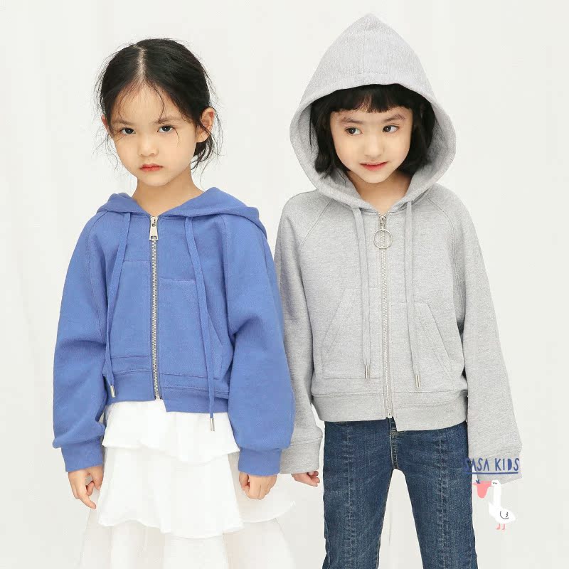 SASAKIDS定制 拉鏈不對稱設計連帽衛衣百搭外套2019女童春裝新款在類目 童裝/嬰兒裝/親子裝, 衛衣/絨衫中 - 來自Buy2taobao.com提供專業的淘寶代購服務