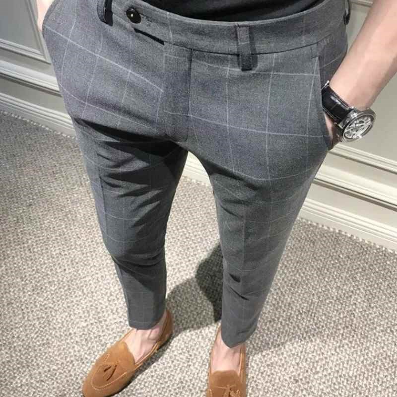 summer new pattern lattice Ninth pants Trend handsome trousers leisure time Western-style trousers Versatile Pencil Pants Summer wearin the Outdoor/Mountaineer/Camping/Travel Goods , Outdoor clothing , Quick-drying underwear , Quick-drying T-shirt category - from Buy2taobao.com to provide professional Taobao agent buy service