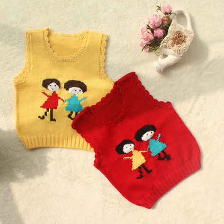 新秋冬款羊毛线手工<em>棒针编织婴儿</em>小女孩周岁宝