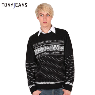  【品牌特卖】TONYJEANS汤尼俊士专柜正品男装提花套衫1211407080