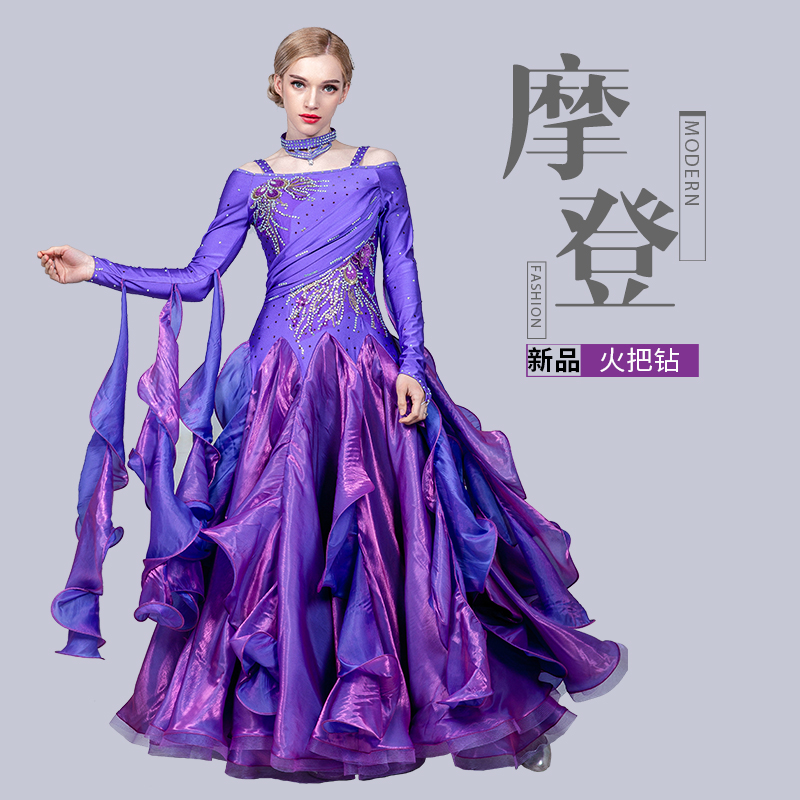摩登舞连衣裙新款国标舞服交谊舞大摆裙子华尔兹舞比赛裙演出服|ruв категории движение/йога/фитнес/фанаты товаров, танец/аэробика/гимнастика, современный танец, современный танец костюм (включая костюмы) - от Buy2taobao.com для оказания профессиональной услуги покупки агента Taobao