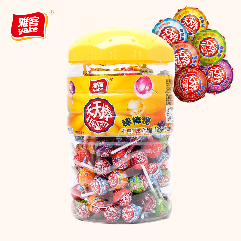 雅客扭结天天棒棒糖果1.26kg(约120支)桶装儿童礼物多口味零食罐在类目 零食/坚果/特产, 糖果零食/果冻/布丁, 糖果中 - 来自Buy2taobao.com提供专业的淘宝代购服务