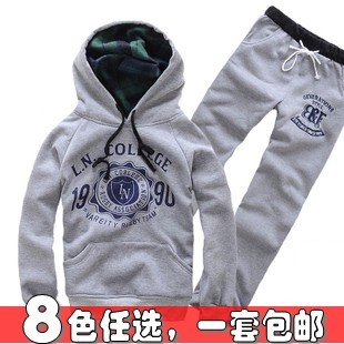  包邮春装新款 男士连帽卫衣 休闲时尚套装情侣卫衣男装外套男 潮