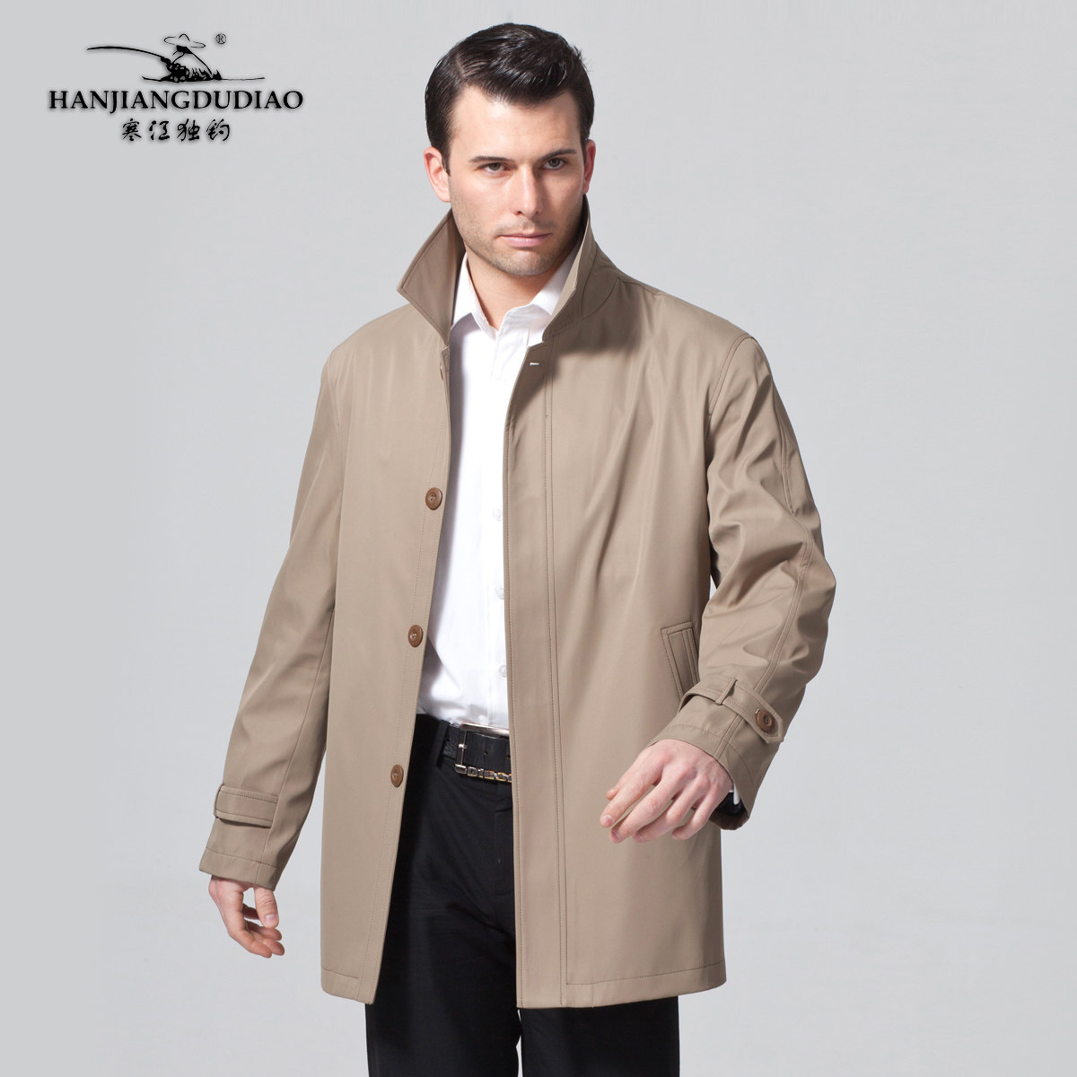 2013 spring new minimalist long in middle and old aged men fall lapel trench coat men s coats coat A13