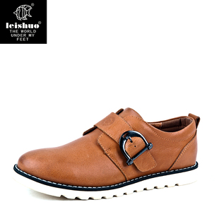  雷硕低帮鞋男款搭扣休闲鞋单鞋时尚潮流板鞋春季潮鞋鞋子男3943