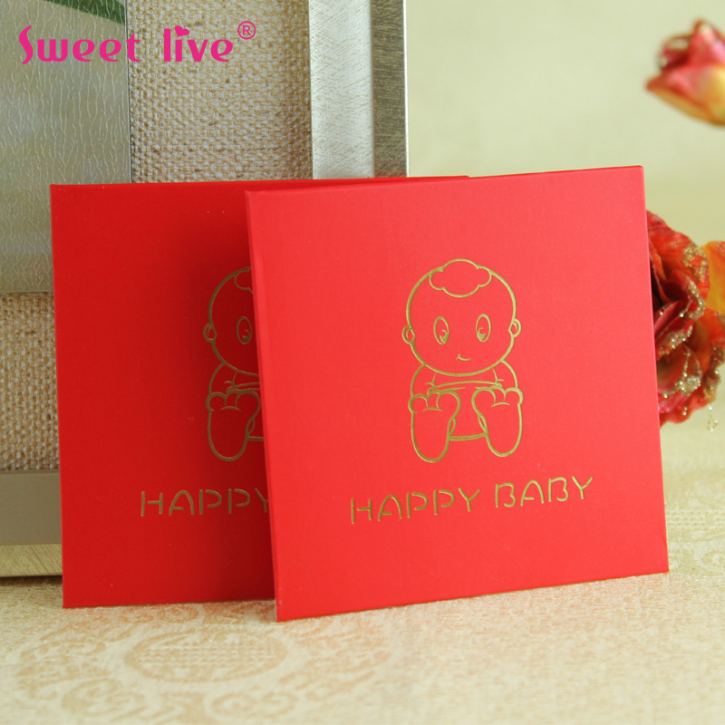 sweetlive红色方形宝宝诞生百日烫金满月 sweetlive红色方形宝宝诞生百日烫金满月