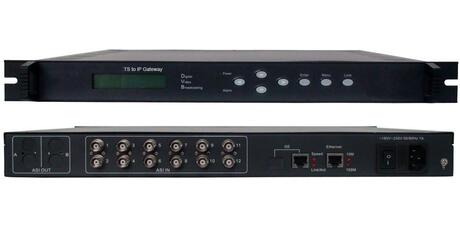 8 路ASI输入转 IP千兆网关(SPTS) 数字前端设备