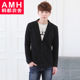  AMH男装韩国春装新款韩版纯色修身西装外套NS2065瑃