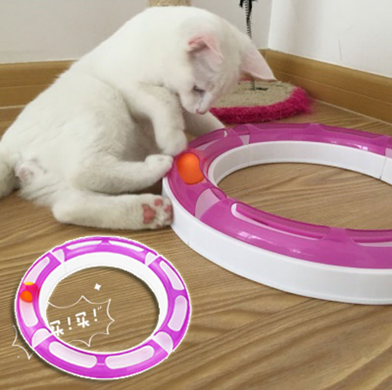新款组合轨道猫玩具组合式轨道球 转盘逗猫玩具盘 猫咪玩具球|msdalam kategori haiwan peliharaan/makanan haiwan dan bekalan, Cat/Mainan anjing, kucing kayu lucu - dari Buy2taobao.com untuk memberikan perkhidmatan ejen Taobao profesional membeli