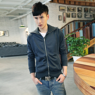  春装新款当季时尚!舒适剪裁.休闲简约翻领开衫/卫衣