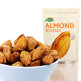  爆款 新农哥坚果零食 美国大杏仁 椒盐奶香巴旦木168g 5件包邮
