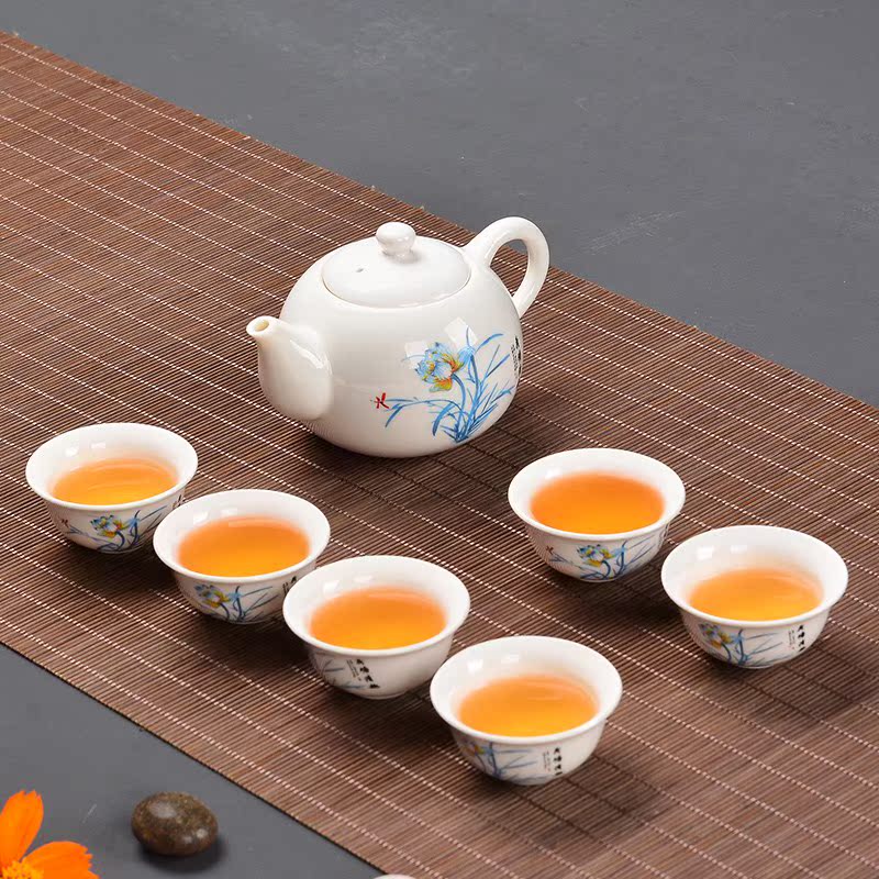 德化白瓷茶壶功夫茶具套装简约陶瓷家用盖碗茶杯广告礼品定制logo在类目 餐饮具, 茶具, 功夫茶具中 - 来自Buy2taobao.com提供专业的淘宝代购服务