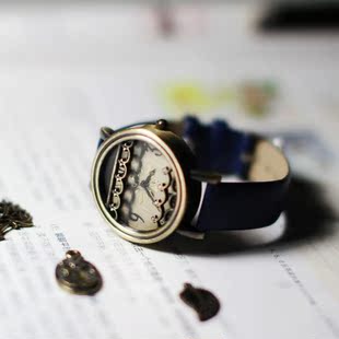  [AJDJ]森女森系复古手表手链--牛皮 手工 花边 清新 校园风 新品