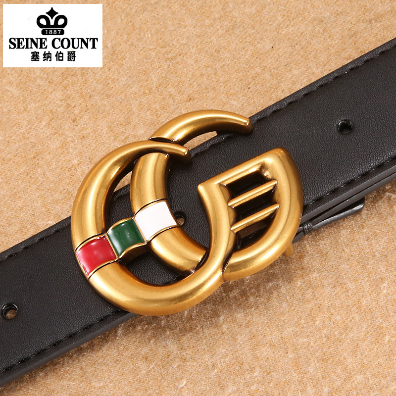 Belt lady genuine leather cowhide leisure time fashion Versatile CG Trend Medusa Jeans beltin the Accessories/Leather belt/Hat/Muffler , Belt/Leather belt/Yaolian category - from Buy2taobao.com to provide professional Taobao agent buy service
