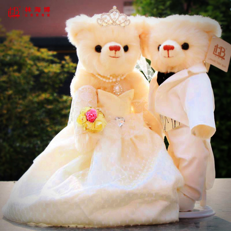 精品结婚熊婚纱情侣熊婚庆礼品毛绒玩具公仔泰迪熊一对布娃娃可爱 精品结婚熊婚纱情侣熊婚庆礼品毛绒玩具公仔泰迪熊一对布娃娃可爱
