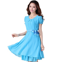 <span class=H>2013</span>夏装新款 春装韩版女装裙子夏季衣服雪纺衫修身 雪纺 连衣裙