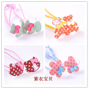  韩国儿童头饰 宝宝发饰品 韩版树脂对绳/皮筋/发绳/发套/对对皮筋
