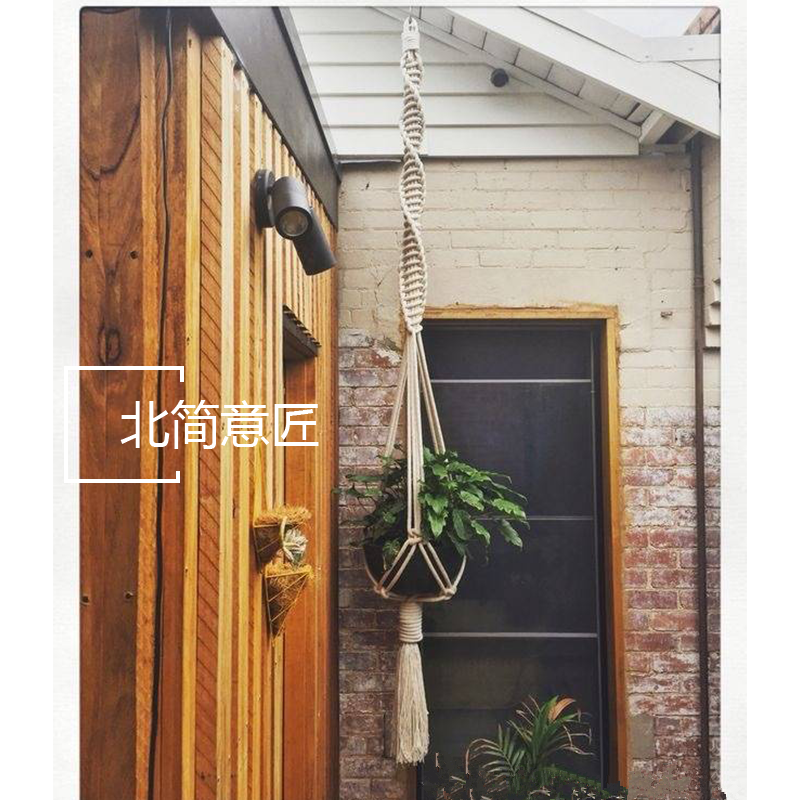 Concise rotate Ladder manual weave Bohemia Tapestries ins Nordic Flower pot Hanging Hanging basketin the Home Fabric , Tapestry/Tapestry category - from Buy2taobao.com to provide professional Taobao agent buy service