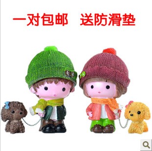 新款汽车摆件 牵狗情侣公仔树脂工艺品汽车饰品遛狗娃娃 一对包邮 新款汽车摆件 牵狗情侣公仔树脂工艺品汽车饰品遛狗娃娃 一对包邮