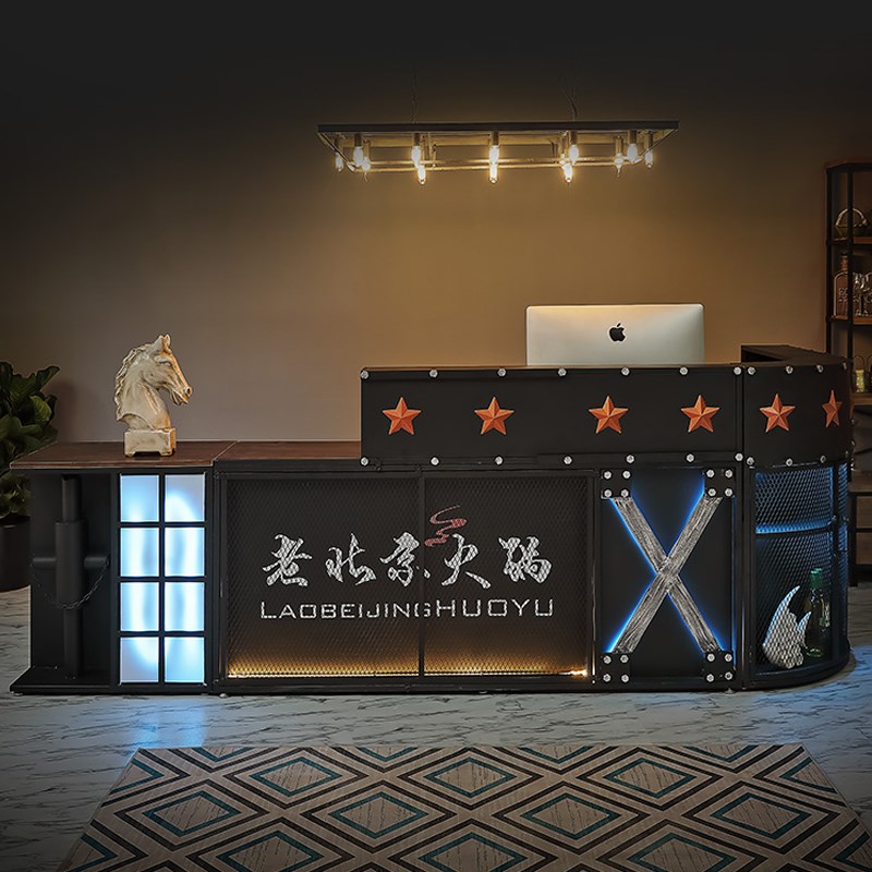 工业风酒吧复古收银台吧台咖啡厅奶茶店前台理发店柜台餐厅接待台在类目 商业/办公家具, 超市家具, 收银台中 - 来自Buy2taobao.com提供专业的淘宝代购服务
