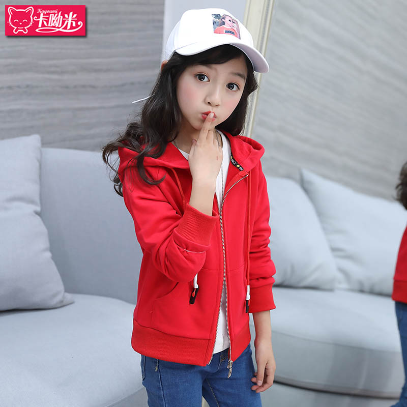 Girls Jacket 2019 Spring new pattern Korean Edition Western style jacket Large children Hooded leisure time spring clothes Zipper shirtin the Children/Baby/Family fitted , Coat/Jacket/Overcoat , Ordinary jacket category - from Buy2taobao.com to provide professional Taobao agent buy service